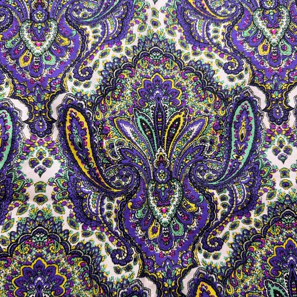 J. Crew | Size 6 | No. 2 Pencil Skirt in Purple, Tan, Yellow, Green Paisley - Picture 6 of 8